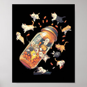 Antidepressiv Katzenpflegeflasche - Psychiatrische Poster