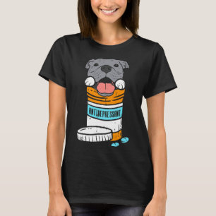 Antidepressiv Pitbull Funny Pitties Dog Lover Eige T-Shirt