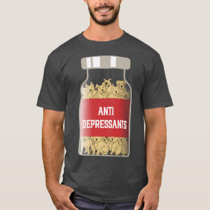 Antidepressiva, Liebe Pitbull Lächeln, Hund ist Li T-Shirt