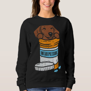 Antidepressive Dackel Weiner Wurst Tier Sweatshirt