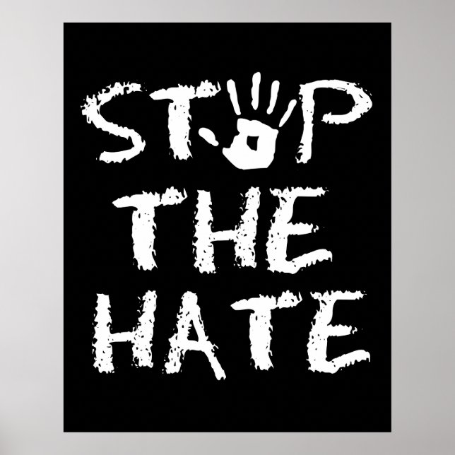 Antidiskriminierung Rassismus und Hass stoppen das Poster (Vorne)