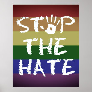 Antidiskriminierung Rassismus und Hass Stoppt den  Poster