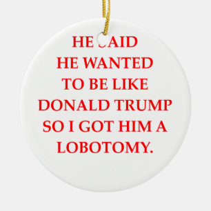 Antidonald trump keramikornament