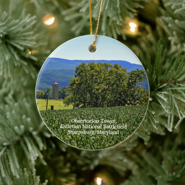 Antietam Observation Tower Runde Ornament (Baum)