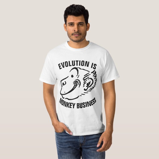 ANTIEVOLUTION Christliche T - Shirt, MONKEY-GESCHÄ T-Shirt (Vorne ganz)