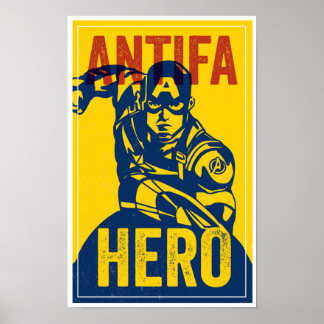 ANTIFA-HELDEN-SERIE: Captain American Poster