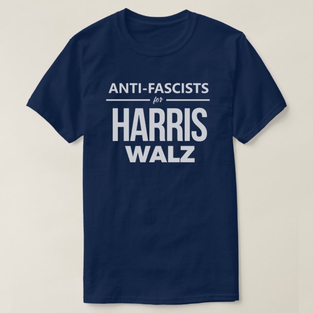 Antifaschist für Harris Walz T-Shirt (Design vorne)