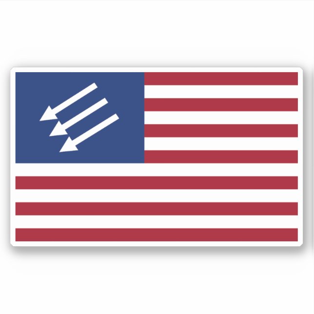 Antifaschistische amerikanische Flagge Aufkleber (Vorderseite)
