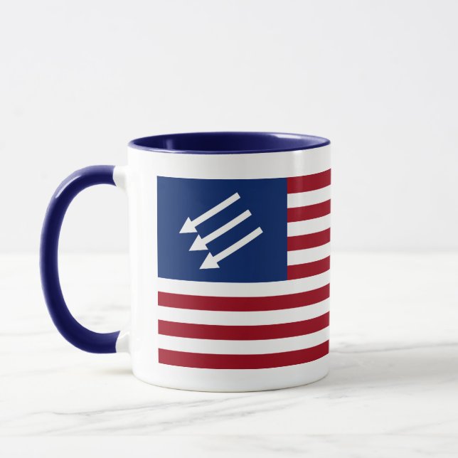 Antifaschistische amerikanische Flagge Tasse (Links)