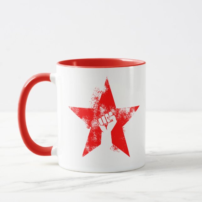 Antifaschistischer Star Tasse (Links)