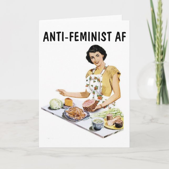 ANTIFEMINISTISCHE AF FUNNY FRIENDSHIP GREETING CAR KARTE (Vorderseite)