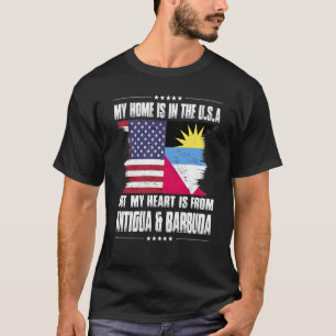 Antigua American Patriot Grown Proud Zuhause Heart T-Shirt