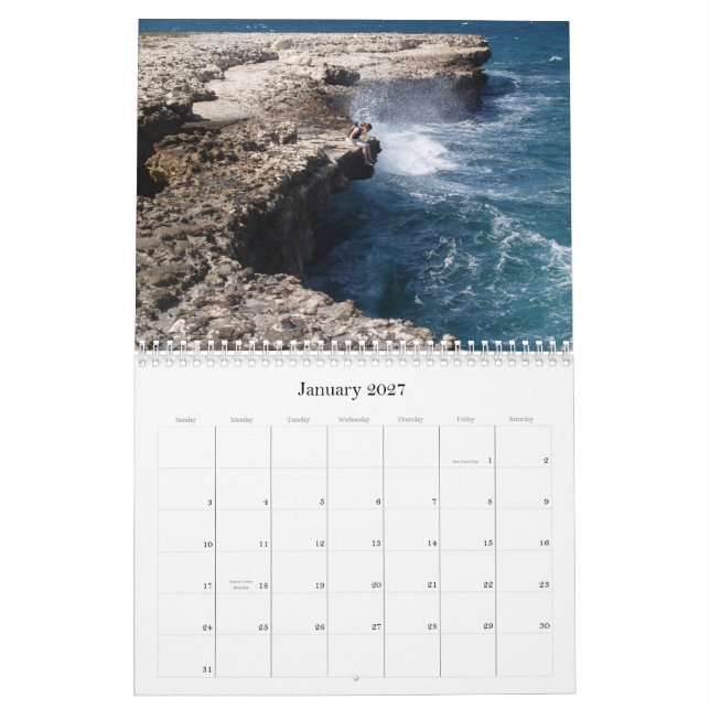 Antigua Barbuda Calendar Kalender (Jan 2027)