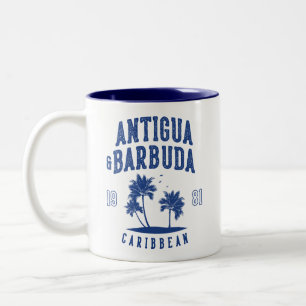 Antigua & Barbuda Karibische Palme Zweifarbige Tasse