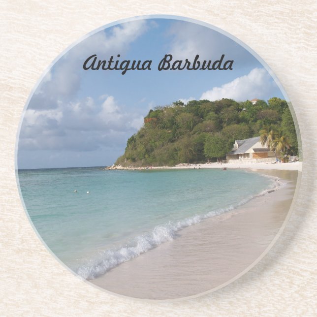 Antigua Barbuda Serie - Long Bay Beach Untersetzer (Vorne)