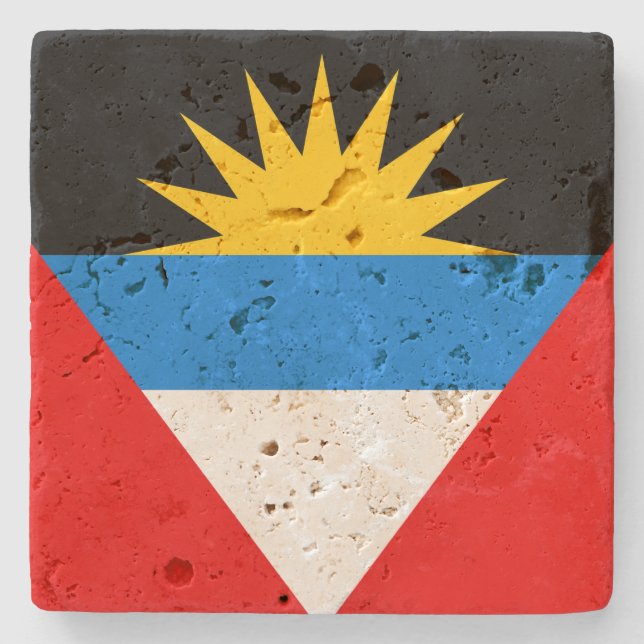 Antigua & Barbuda Stone Untersetzer (Vorderseite)