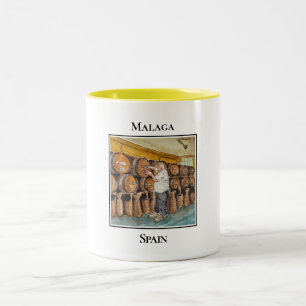 Antigua Casa de Guardia, Weinbar, Malaga Spanien Zweifarbige Tasse