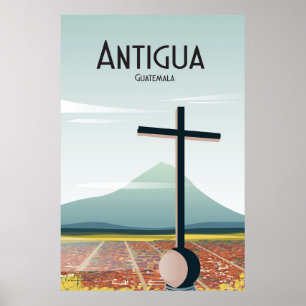 Antigua Guatemala affiche voyage