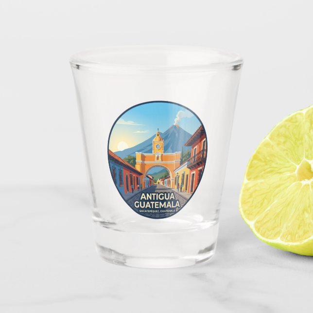 Antigua Guatemala Guatemala Schnapsglas (Vorderseite)