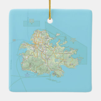 Antigua Island Weihnachtsnachtsnacht Keramikornament
