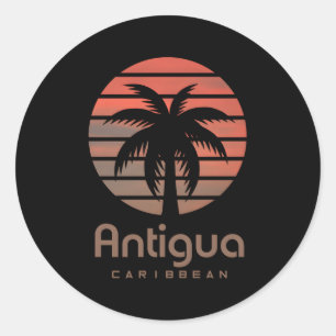 Antigua Karibik Runder Aufkleber