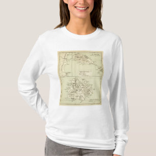 Antigua lithographierte Karte T-Shirt