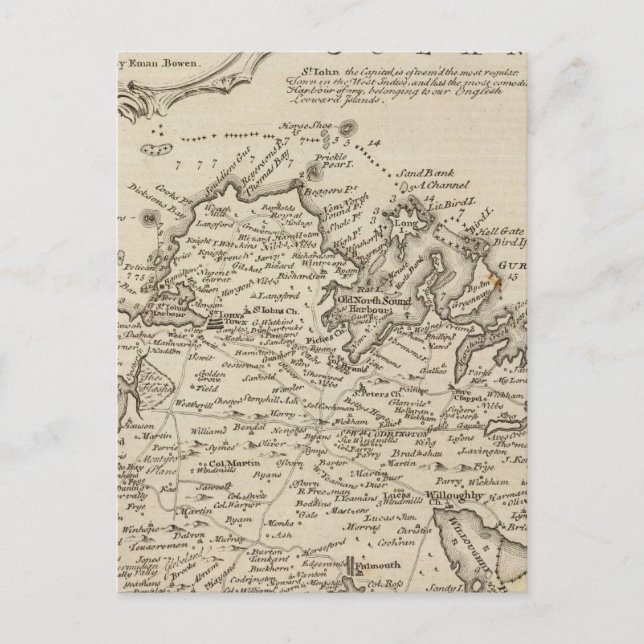 Antigua oder Antego Postkarte (Vorderseite)