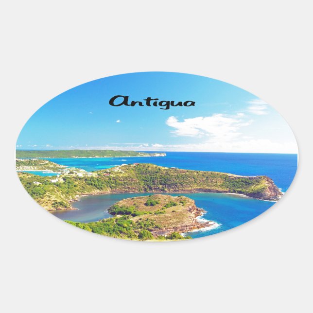 Antigua Ovaler Aufkleber (Vorderseite)