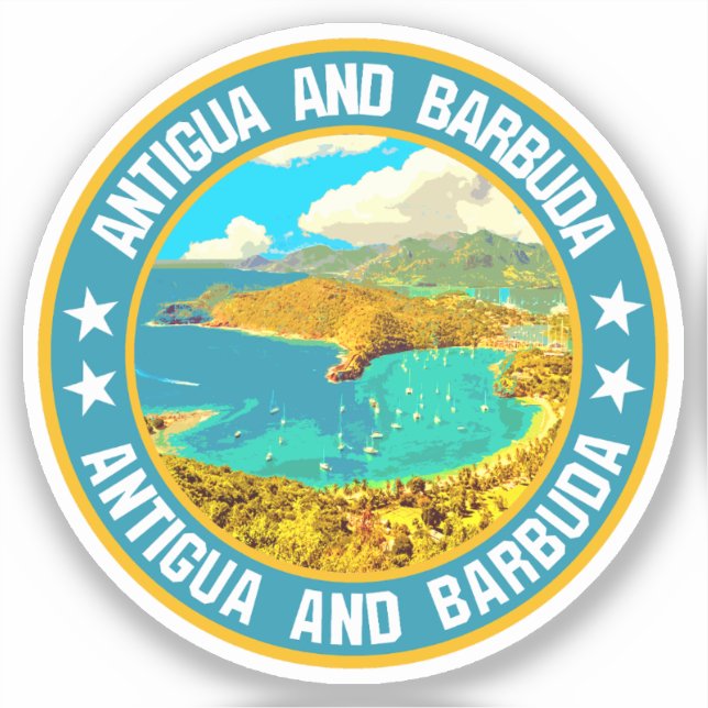 Antigua und Barbuda Aufkleber (Vorderseite)