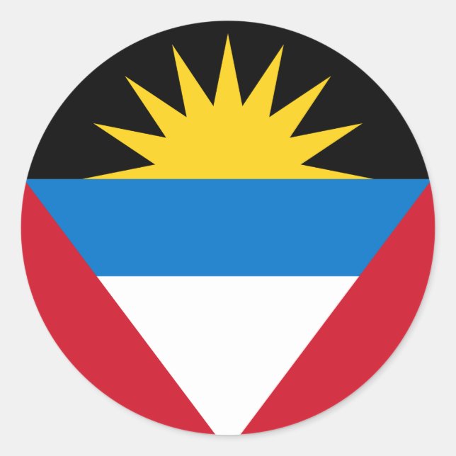Antigua- und Barbuda-Aufkleber Runder Aufkleber (Vorderseite)