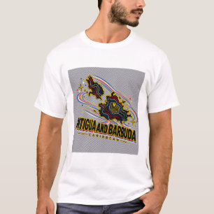 Antigua und Barbuda Dynamisch-topografisches karib T-Shirt