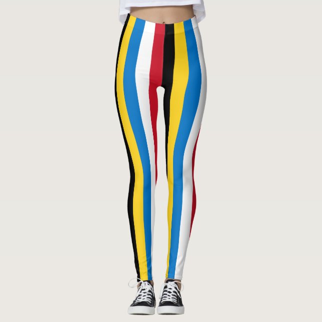 Antigua- und Barbuda-Farben für die Nationalflagge Leggings (Vorderseite)
