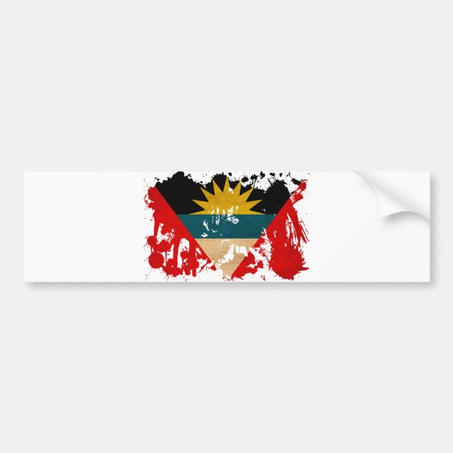 Antigua und Barbuda-Flagge Autoaufkleber (Vorne)