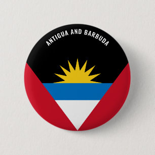 Antigua und Barbuda Flagge Charmant Patriotisch Button