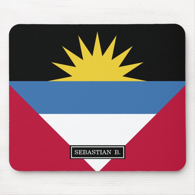 Antigua und Barbuda-Flagge Mousepad (Vorne)