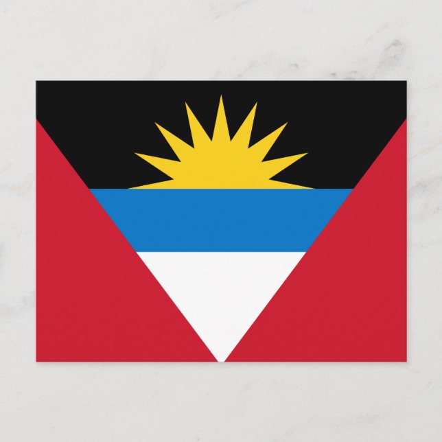 Antigua- und Barbuda-Flagge Postkarte (Vorderseite)