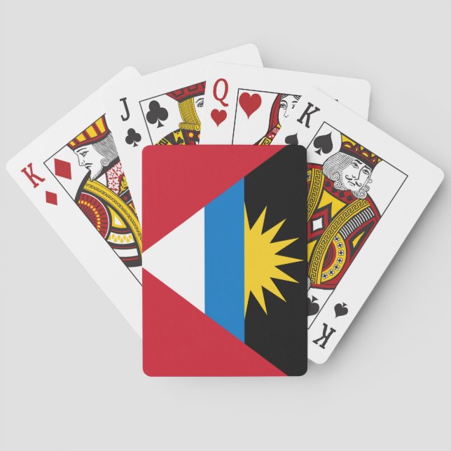 Antigua und Barbuda-Flagge Spielkarten (Rückseite)
