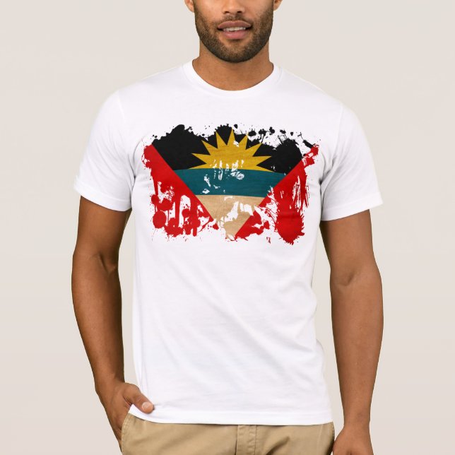 Antigua und Barbuda-Flagge T-Shirt (Vorderseite)