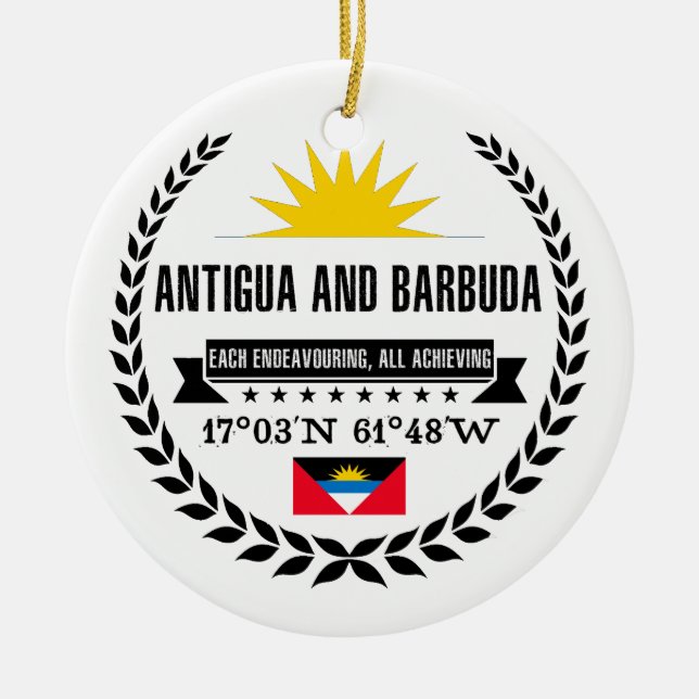 Antigua und Barbuda Keramik Ornament (Vorne)
