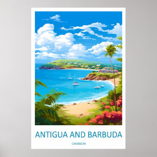 Antigua und Barbuda Park Nationales Reiseplakat Poster