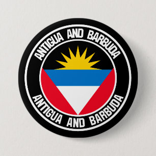 Antigua und Barbuda RundEmblem Button