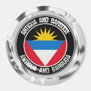 Antigua und Barbuda RundEmblem Magnet