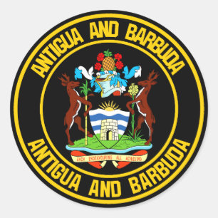 Antigua und Barbuda RundEmblem Runder Aufkleber