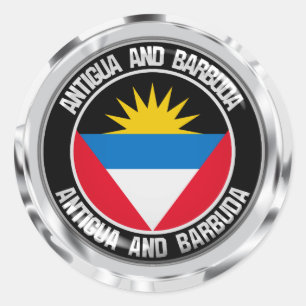 Antigua und Barbuda RundEmblem Runder Aufkleber