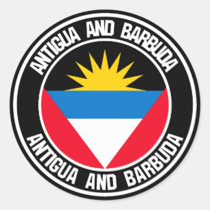 Antigua und Barbuda RundEmblem Runder Aufkleber