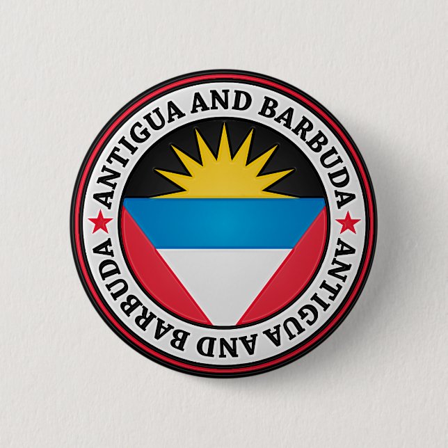 Antigua und Barbuda-rundes Emblem Button (Vorderseite)