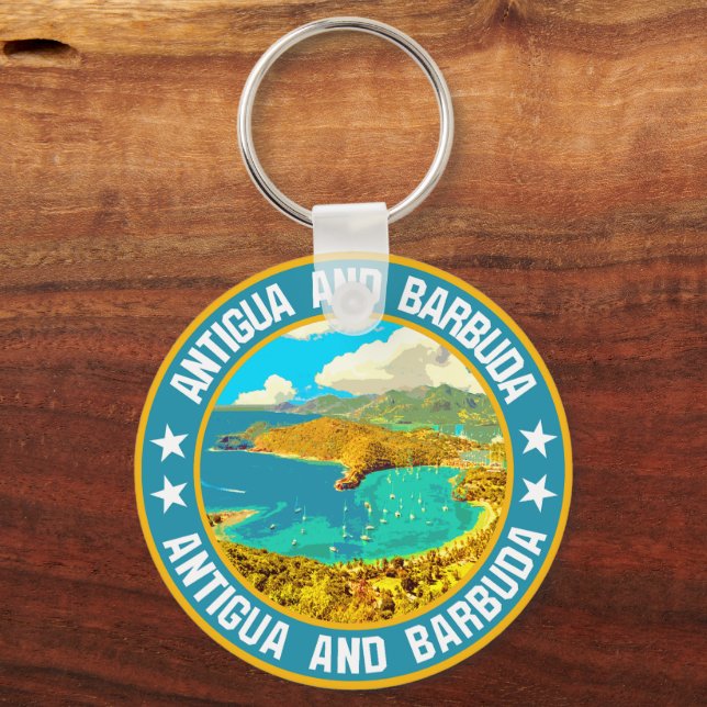 Antigua und Barbuda Schlüsselanhänger (Vorderseite)
