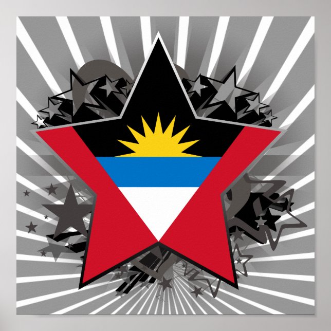 Antigua und Barbuda Star Poster (Vorne)