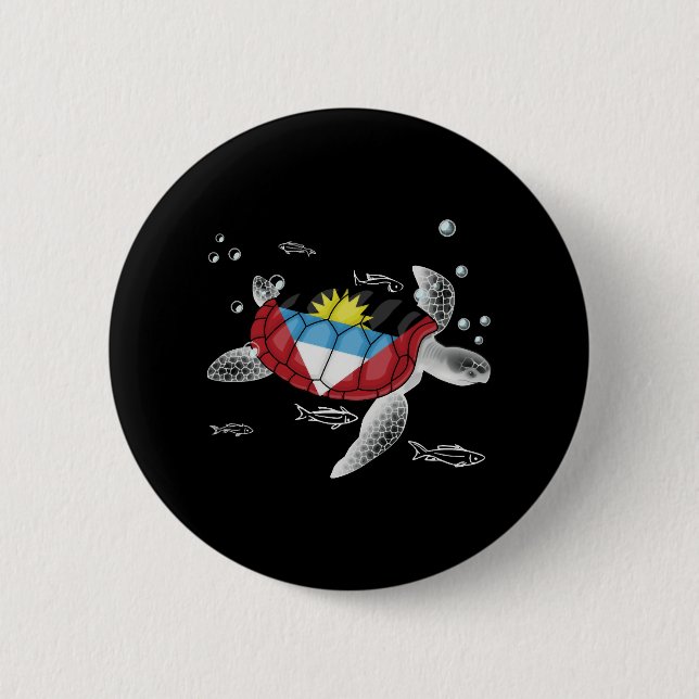 Antigua und Barbuda Turtle Button (Vorderseite)