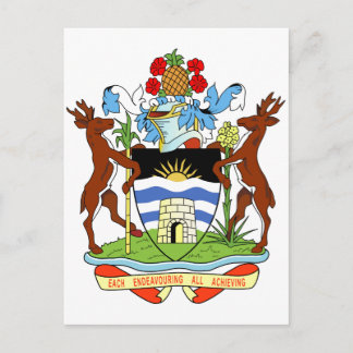 Antigua und Barbuda-Wappen Postkarte